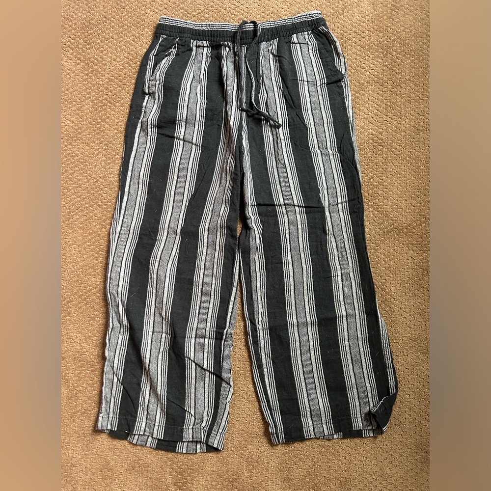 Old Navy Striped Linen Blend Pants Size M
